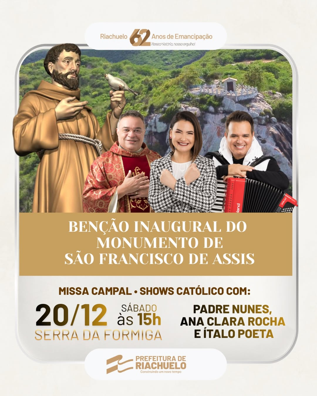 Inauguração do Monumento de São Francisco de Assis
